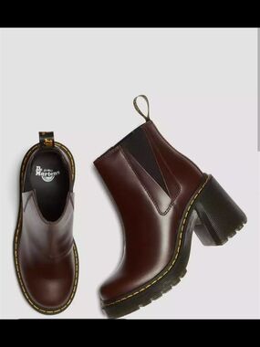 Dr. Martens Women's Oxblood Chelsea Heeled Boots